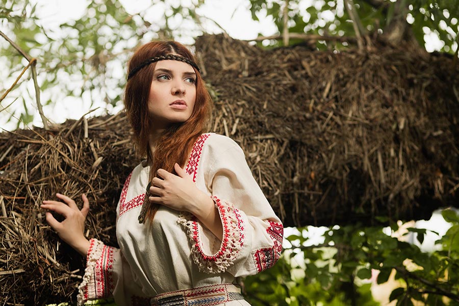 Women in Slavic costumes in Gaborone
